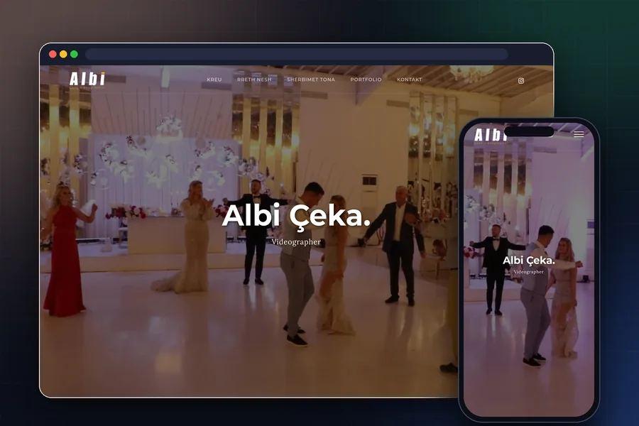 Albi Çeka Videographer — Pamje e faqes