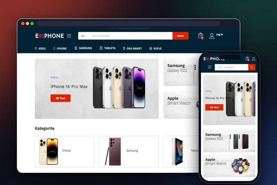 E93 Phone — Pamje e faqes