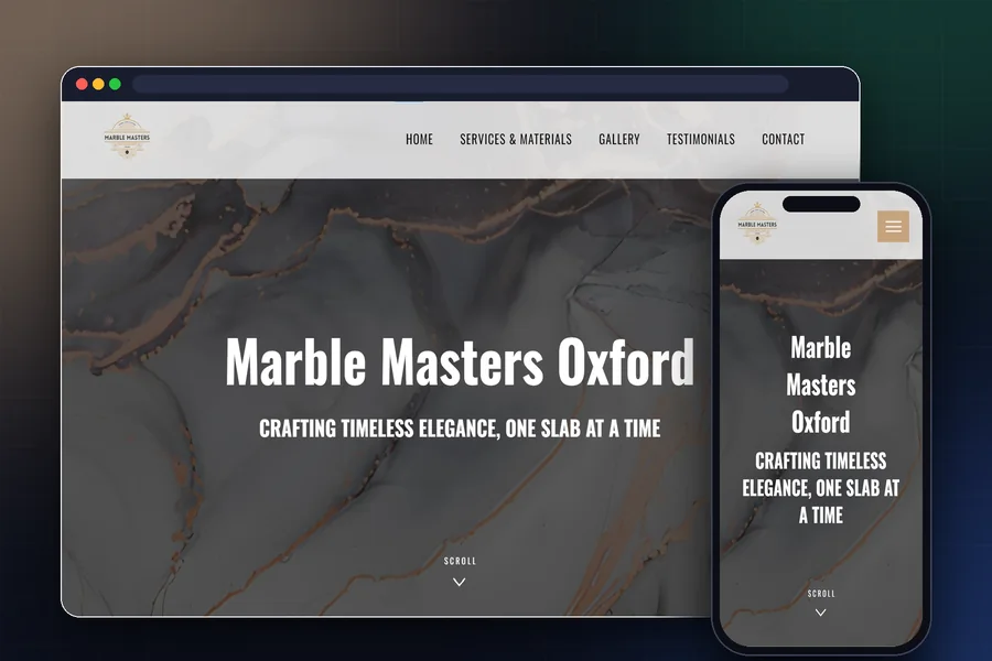 Marble Masters Oxford — Pamje e faqes
