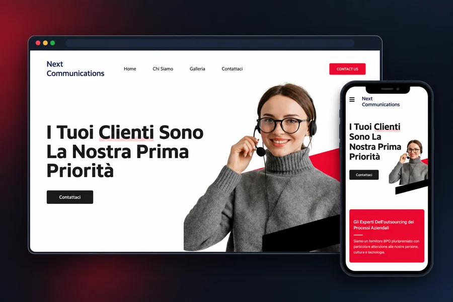 Next Communications — Pamje e faqes