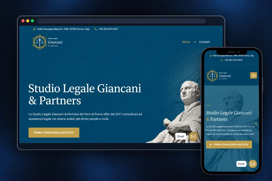 Studio Legale Giancani — Pamje e faqes