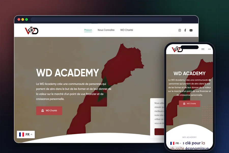 WD Academy — Pamje e faqes